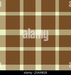 Screen textile background pattern, revival vector tartan fabric. Back to school plaid seamless check texture in orange and light colors palette. Stock Vector