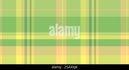 Dog tooth seamless texture background, costume vector plaid textile. Jersey fabric tartan pattern check in lime and yellow colors palette. Stock Vector
