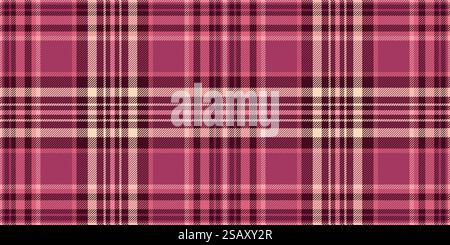 Packaging background vector textile, long plaid pattern fabric. Tape tartan texture seamless check in dark and red colors palette. Stock Vector