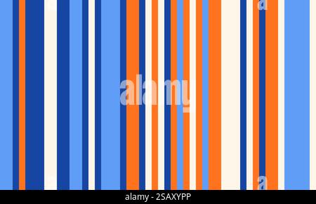 Pattern of vertical stripes, colorful thin and thick lines. Irregular stripe background, vector seamless texture. Abstract striped geometric design in bright colors for print and web.. Pattern of vertical stripes, colorful thin and thick lines. Irregular stripe background, vector seamless texture. Abstract striped geometric design in bright colors. Stock Vector