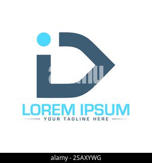ID Letter Logo Design Stock Vector
