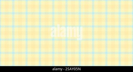 Multicultural textile seamless texture, decor tartan plaid vector. Individuality fabric check background pattern in light and yellow colors palette. Stock Vector