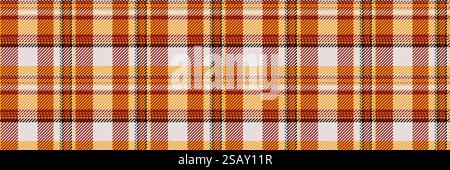Fashionable tartan textile pattern, us vector check plaid. Window background seamless fabric texture in red and bright colors palette. Stock Vector