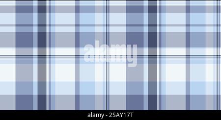 Slim texture check pattern, other tartan plaid vector. Collage seamless background textile fabric in pastel and light colors palette. Stock Vector