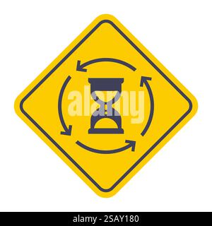 hourglass icon. turn time. count hours Stock Vector