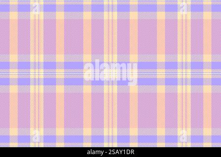 Window fabric plaid vector, patterned background pattern texture. Customer tartan seamless check textile in light and indigo colors palette. Stock Vector