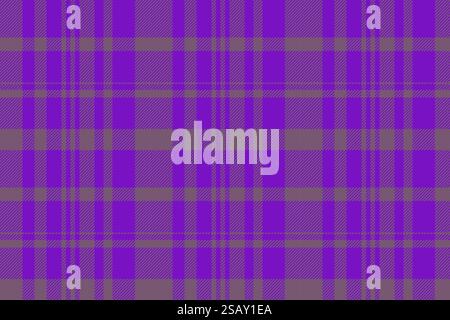 Pride background pattern check, equal vector seamless texture. Cotton tartan textile fabric plaid in pastel and violet colors palette. Stock Vector
