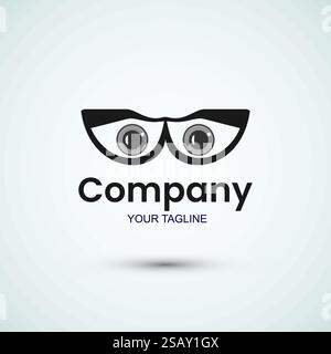 tired eyes logo design template Stock Vector