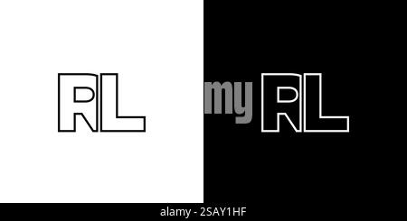 Trendy letter R and L, RL logo design template. Minimal monogram initial based logotype for company identity. Stock Vector