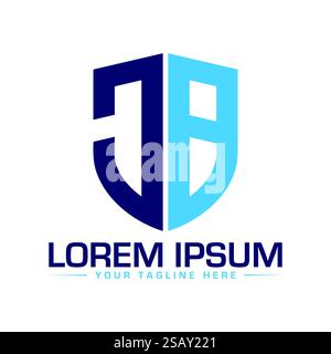 JB Letter Logo Design Stock Vector