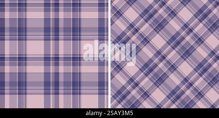 Seamless tartan textile of fabric pattern vector with a texture background plaid check. Set in night colours for vogue fashion trends in the season.. Seamless tartan textile of fabric pattern vector with a texture background plaid check. Set in night colors for vogue fashion trends in the season. Stock Vector