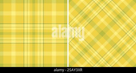 Fabric texture seamless of pattern textile plaid with a vector tartan check background. Set in vintage colours of mixed straight strip design. Stock Vector
