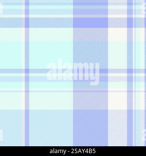 Linear textile check vector, sea shell seamless pattern tartan. Ribbon texture fabric background plaid in light and sea shell colors. Stock Vector