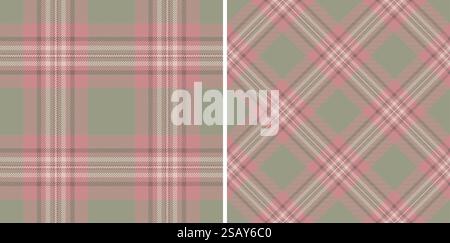 Seamless texture plaid of vector textile check with a tartan background pattern fabric. Set in earth colours for latest trends in modern everyday fashion prints.. Seamless texture plaid of vector textile check with a tartan background pattern fabric. Set in earth colors for latest trends in modern everyday fashion prints. Stock Vector