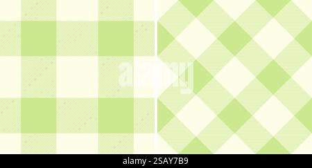 Pattern seamless vector of background plaid texture with a fabric textile check tartan. Set in novelty colours for latest fashion trends. Stock Vector