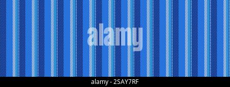 Arabic pattern vertical fabric, track background stripe textile. Repetition seamless vector texture lines in blue and linen color. Stock Vector