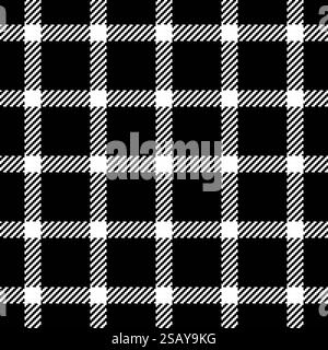 Decor background pattern seamless, kid fabric vector plaid. Decoration check textile texture tartan in black and white colors palette.. Decor background pattern seamless, kid fabric vector plaid. Decoration check textile texture tartan in black and white colors. Stock Vector