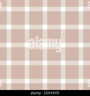 Style tartan textile pattern, intense background fabric plaid. Choose seamless vector check texture in light and white colors palette. Stock Vector