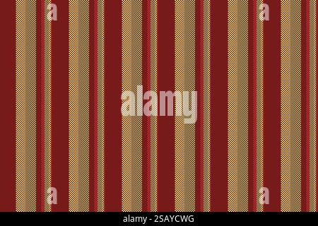 Vertical texture lines of stripe seamless background with a textile vector fabric pattern in red and green colors. Stock Vector