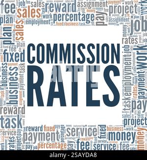 Commission Rates word cloud conceptual design isolated on white ...