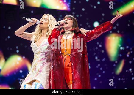 Rita Ora and Charli XCX performing at the O2 Arena -24th May 2019 Stock Photo