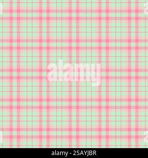 Trousers seamless texture pattern, mother check tartan vector. Sofa plaid textile fabric background in light and red colors palette. Stock Vector