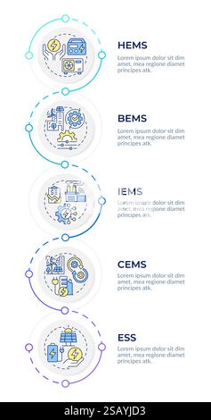 Energy consumption control infographic vertical sequence Stock Vector ...