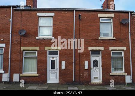 Former miners houses, Ninth Street, Blackhall Colliery, County Durham, England, UK Stock Photo