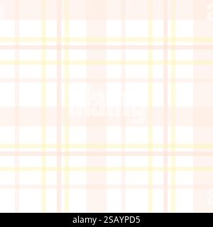 Gingham pattern. Tartan checked plaid for Easter design. Seamless pastel vichy backgrounds for tablecloth, dress, skirt, celebration card Stock Vector