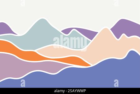 Abstract Mountain vector Illustration. Landscape Background Design Stock Vector