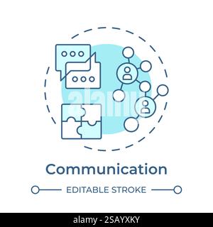 Communication soft blue concept icon Stock Vector