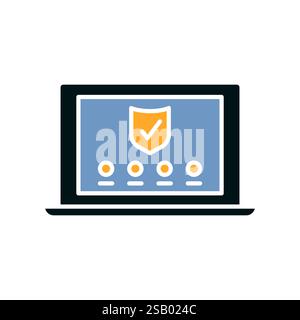 Zone flat icon icon. Vector isolated element. Editable stroke. Stock Vector