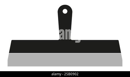 Wide spatula. Flat vector illustration isolated on white background. Stock Vector