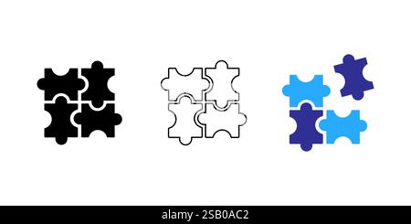 Jigsaw Isolated Vector icon which can easily modify or edit Stock Vector