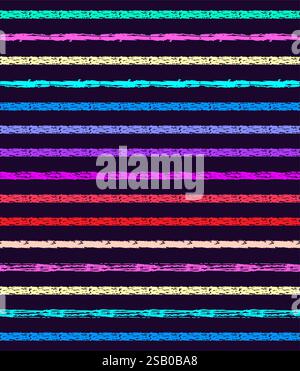 vector brush strokes, bold hand-drawn stripes, grunge dry brush texture. Calligraphy-inspired rough lines, bright striped patterns, charcoal scribbles Stock Vector