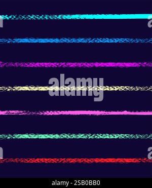 vector brush strokes, bold hand-drawn stripes, grunge dry brush texture. Calligraphy-inspired rough lines, bright striped patterns, charcoal scribbles Stock Vector