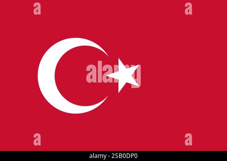 Flag of Turkey Vector illustration Stock Vector