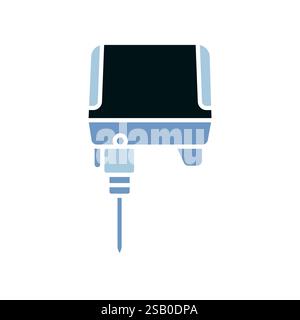 tamper-proof switch flat icon icon. Vector isolated element. Editable stroke. Stock Vector
