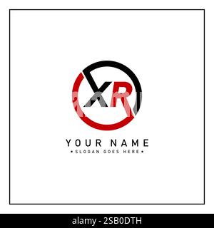 Initial XR Vector Logo - Elegant Monogram Template for letter X and R for your Business Stock Vector