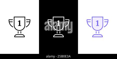 trophy and awards vector icon. trophy icon in trendy flat style. First position icons award. Stock Vector