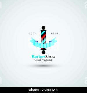 Barbershop logo design icon template Stock Vector