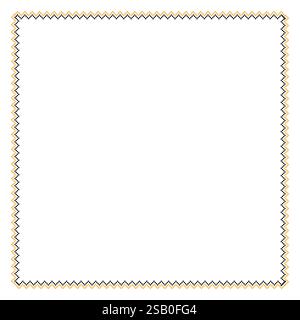 Small Square Block Zigzag Pattern Frame Border Stock Vector