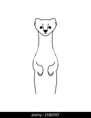 Forest weasel icon cartoon vector. Cute animal. Mammal pet Stock Vector ...