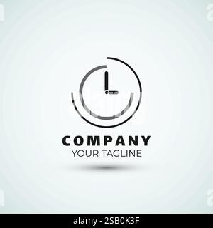 Abstract time clock logo design template Stock Vector