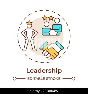 Leadership multi color concept icon Stock Vector