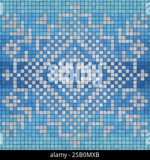 Scandinavian style seamless mosaic tiles pattern Stock Vector
