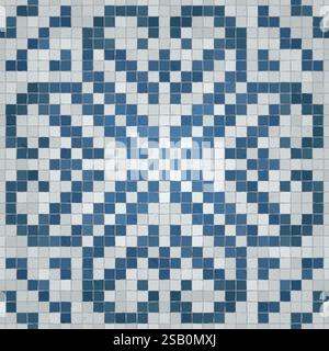 Scandinavian style seamless mosaic tiles pattern Stock Vector