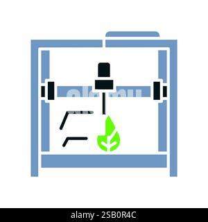 Synthetic biology flat icon. Vector isolated element. Editable stroke. Stock Vector