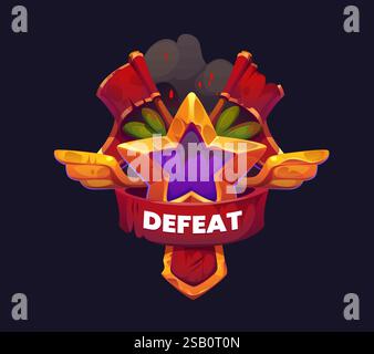 Vector pop up defeat flag for game Stock Vector Image & Art - Alamy