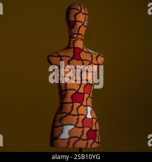 Mannequin illuminated with creative lights with geometric effects Stock Photo